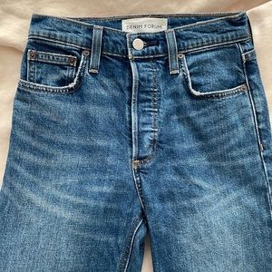 Denim Forum straight leg jeans from Aritzia.